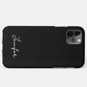 Signature-Skript für Minimalistischen Schwarzen In Case-Mate iPhone Hülle (Rückseite (Horizontal))