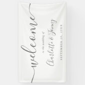 Signature-Skript Hochzeitsempfang Begrüßungsbanner Banner (Vertikal)