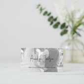 Signature-Skript moderne Fotograf-Foto Visitenkarte (Stehend Vorderseite)