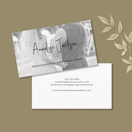 Signature-Skript moderne Fotograf-Foto Visitenkarte