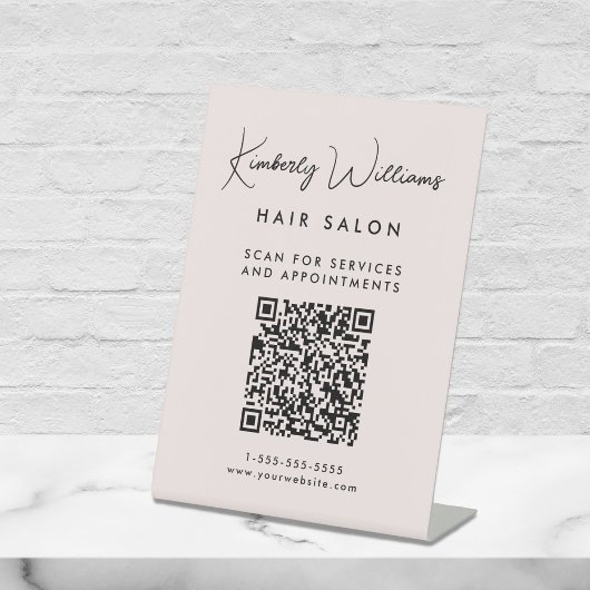 Signature-Skript QR-Code Rosa Sockelschild