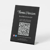 Signature-Skript QR-Code schwarz Sockelschild (Vorderseite)