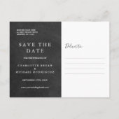 Signature-Skriptereihen auf Chalkboard speichern S Ankündigungspostkarte (Rückseite)