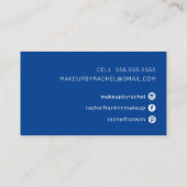 SIGNATURE-Skriptname Moderne chic Royal Blue Visitenkarte (Rückseite)
