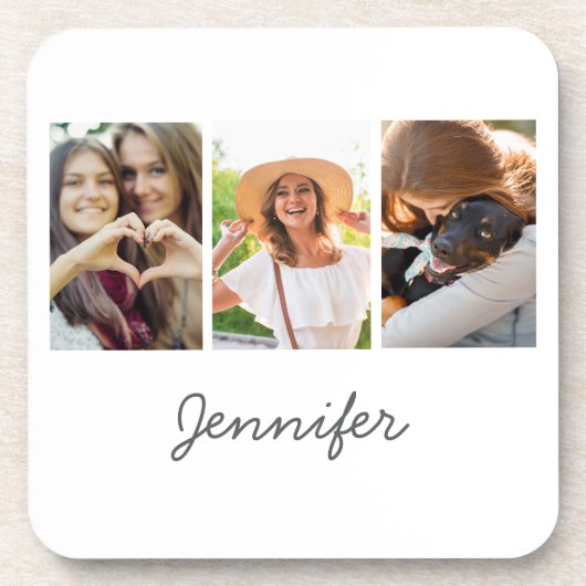 Signature Strip Collage Getränkeuntersetzer (Vorderseite)