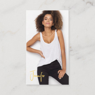 Signature Talent Business Card | 2 Fotos QR-Code Visitenkarte