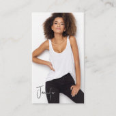 Signature Talent Business Card | 2 Fotos QR-Code Visitenkarte (Vorderseite)