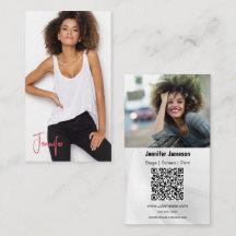Signature Talent Business Card | 2 Fotos QR-Code