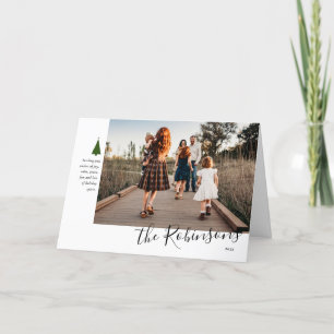 Signature Tree Single Foto Faltäre Ferienkarte Feiertagskarte