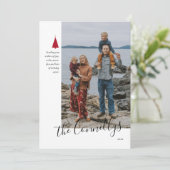 Signature Tree Single Foto Urlaubskarte Feiertagskarte (Stehend Vorderseite)