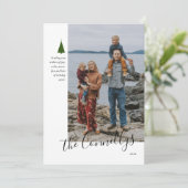 Signature Tree Single Foto Urlaubskarte Feiertagskarte (Stehend Vorderseite)