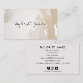 Signature Vintag Gold Beige Malerei Visitenkarte (Vorne/Hinten)