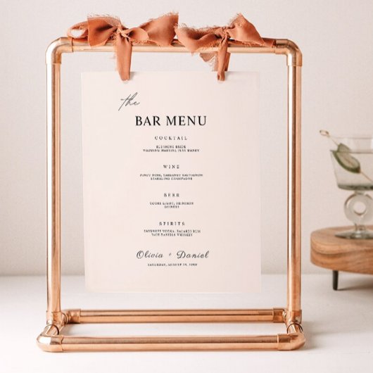 Signature-Vorlage für das Menü "Sage Boho Wedding  Poster