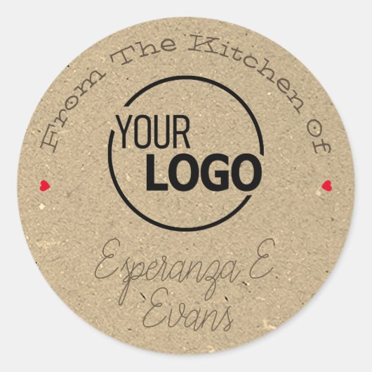 Signature-Vorlagen für leichte Kraft-Papiere Runder Aufkleber (Vorderseite)