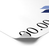 Signature Wedding Guest Book Tree, in Blues. Poster (Ecke)