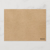 Signature Wedding Save the Date Rustic Kraft Card Postkarte (Rückseite)