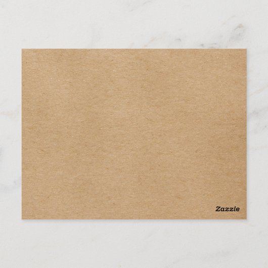 Signature Wedding Save the Date Rustic Kraft Card Postkarte (Rückseite)