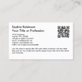 Signature White QR Visitenkarte (Rückseite)