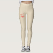 Signatured Creme Leggings (Vorderseite)