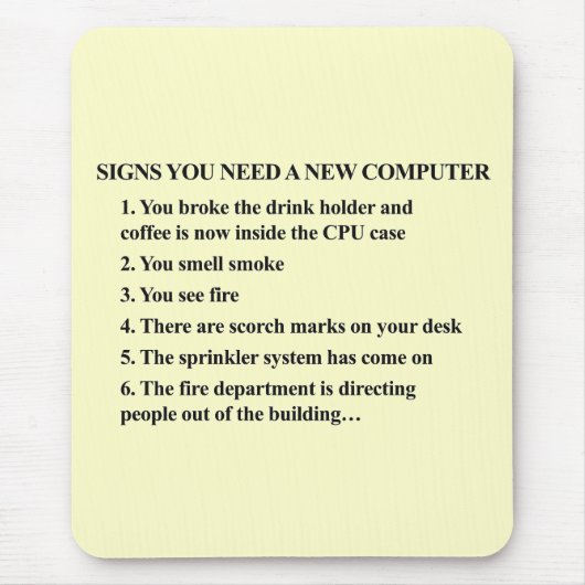 Signaturen, die Sie benötigen einen neuen Computer Mousepad (Vorne)