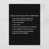 Signaturen, die Sie benötigen einen neuen Computer Postkarte (Vorderseite)