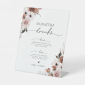 Signaturgetränke für Seidenblume Unterschrift Sockelschild (Vorderseite)