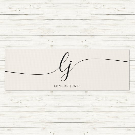 Signaturname Einfache Kalligrafie Skript Moderne Yogamatte