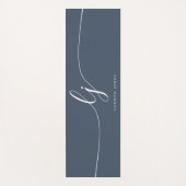 Signaturname Simple Calligraphy Navy Blue Script Yogamatte (Vorderseite)