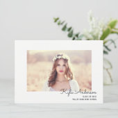 Signaturrahmen | Foto Graduation Party Einladung (Stehend Vorderseite)