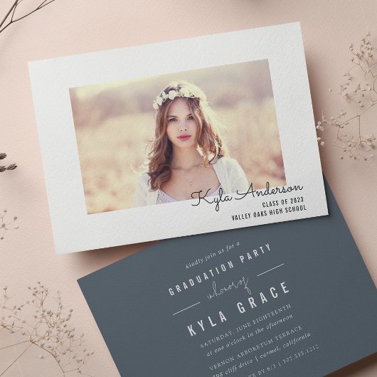 Signaturrahmen | Foto Graduation Party Einladung