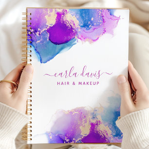 Signaturschrift Lila Blau Alkohol-Tinte Planer