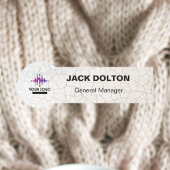 Signatursilber: Abzeichen für den Namen des Logope Namensschild