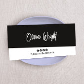 Signaturskript, moderne Berufliche Mi Mini Visitenkarte