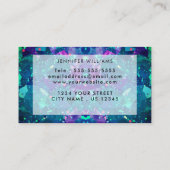 Signaturskriptkalligrafie Moderner opaler Stein Bu Visitenkarte (Rückseite)