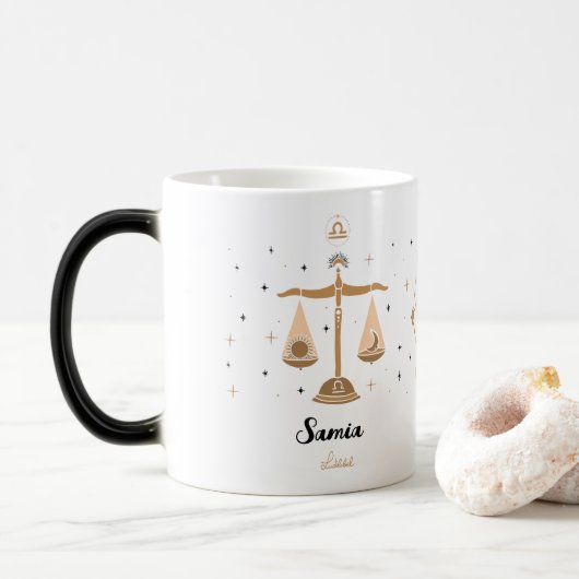 Signe du Zodiaque - Balance / Libra - Verwandlungstasse (Mit Donut)