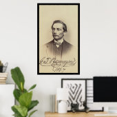 Signed Card General Beauregard 1867 Poster (Heimbüro)