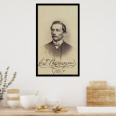 Signed Card General Beauregard 1867 Poster (Küche)