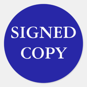 SIGNEDCOPY RUNDER AUFKLEBER