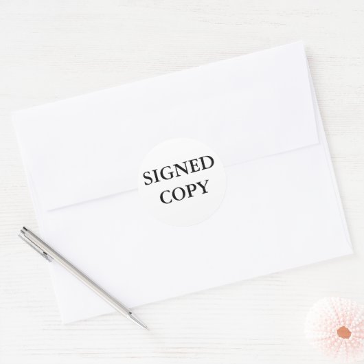 SIGNEDCOPY RUNDER AUFKLEBER (Umschlag)