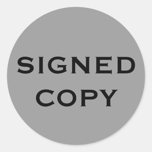 SIGNEDCOPY RUNDER AUFKLEBER (Vorderseite)