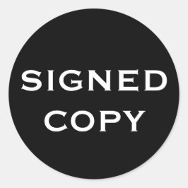 SIGNEDCOPY RUNDER AUFKLEBER