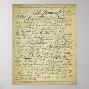 Signers of the Declaration of Independence Print Poster