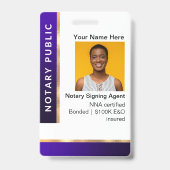 Signieren des Agenten-ID-Abzeichens, Notar-ID Ausweis (Front)