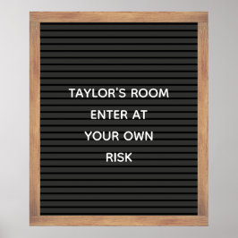 Signieren des benutzerdefinierten Nachrichtenplaka Poster