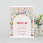 Signieren des Menüs "Printed Wildblume" (8 x 10) (Stehend Vorderseite)