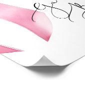 Signieren des Skript-Brautparty "Gast Book Pink Bo Poster (Ecke)