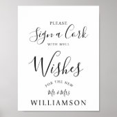 Signieren eines Cork-Party/Hochzeit Poster (Vorne)