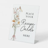 Signieren in der Wildblume Brautparty Rezept Karte Sockelschild (Vorderseite)