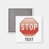 Signieren mit dem Text stoppen Magnet (Vorderseite/Rückseite)