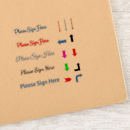 Signieren Sie hier Pfeile Aufkleber